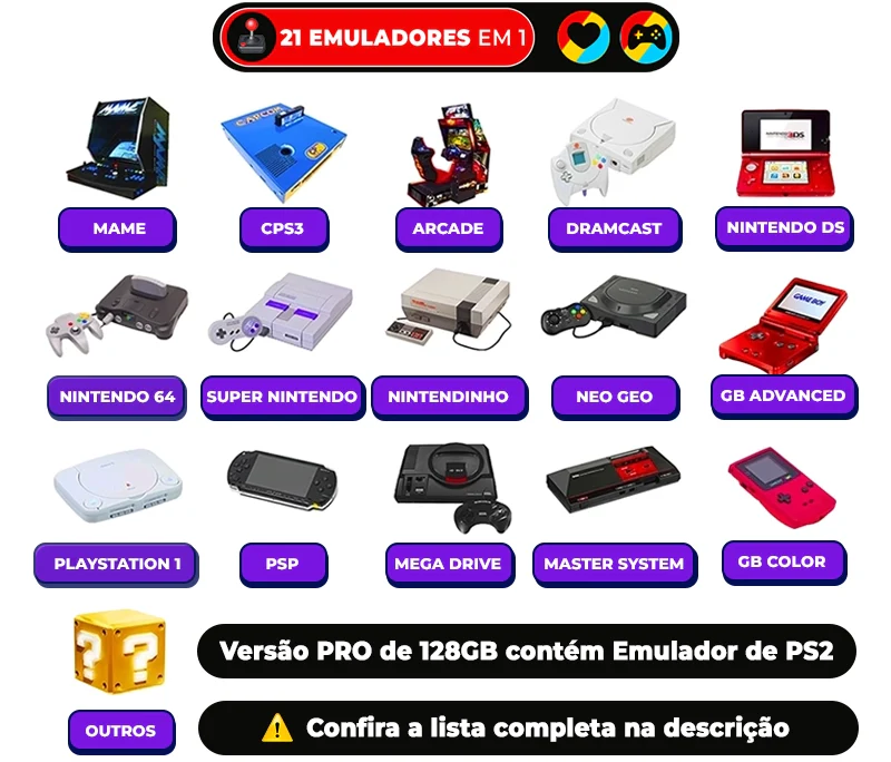 CONSOLE R36S™ - 21.500 JOGOS DE 20 + CONSOLE [180 DIAS DE GARANTIA] ÚLTIMAS UNIDADES!🎁