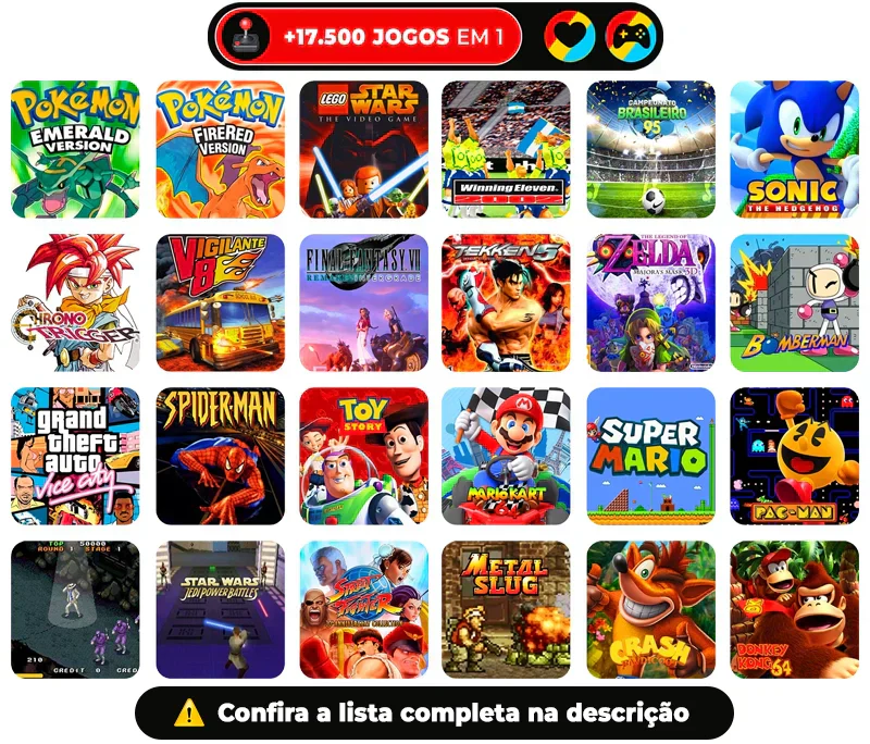 CONSOLE R36S™ - 21.500 JOGOS DE 20 + CONSOLE [180 DIAS DE GARANTIA] ÚLTIMAS UNIDADES!🎁