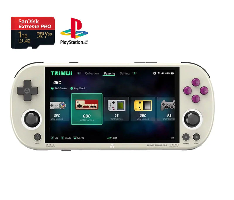 Portátil TrimUI Smart PRO™ Original - 25.800 Jogos de 26+ Consoles (180 dias de Garantia)